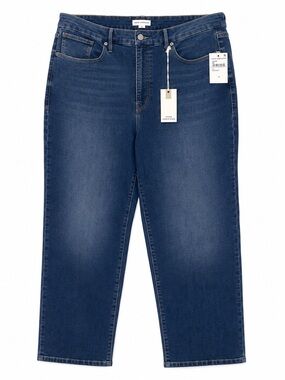 Good American Good Straight Compression Jeans Indigo271 Size 22 NWT